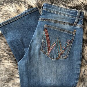 Wrangler Shiloh Boot Cut Jeans with Embroidered Pockets 13/14 x 34